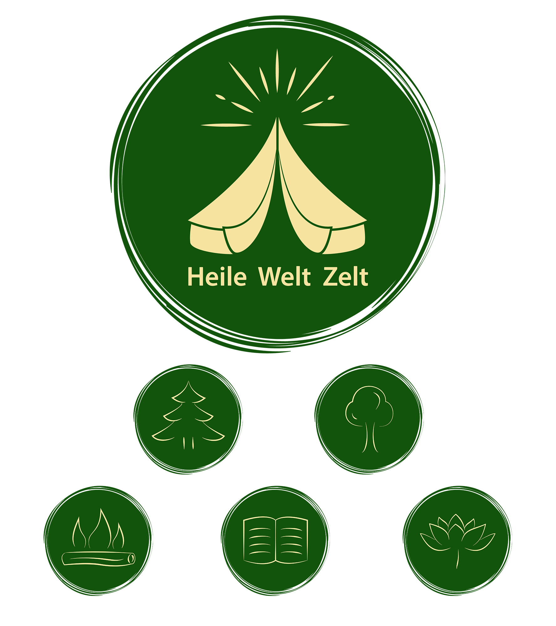 5 Icons und 1 Logo von www.Heile-Welt-Zelt.de